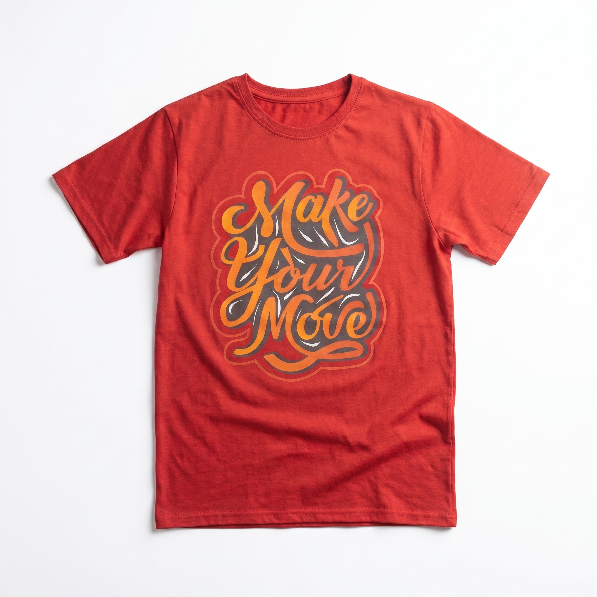 'Make Your Move' Red Script Tee