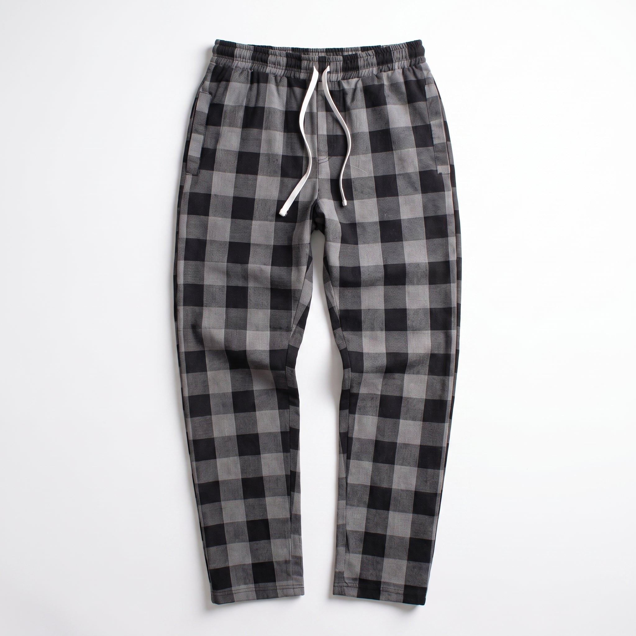 Grey & Black Check Pajama Pants
