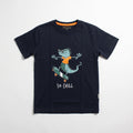 Navy 'So Chill' Skateboard Iguana Tee