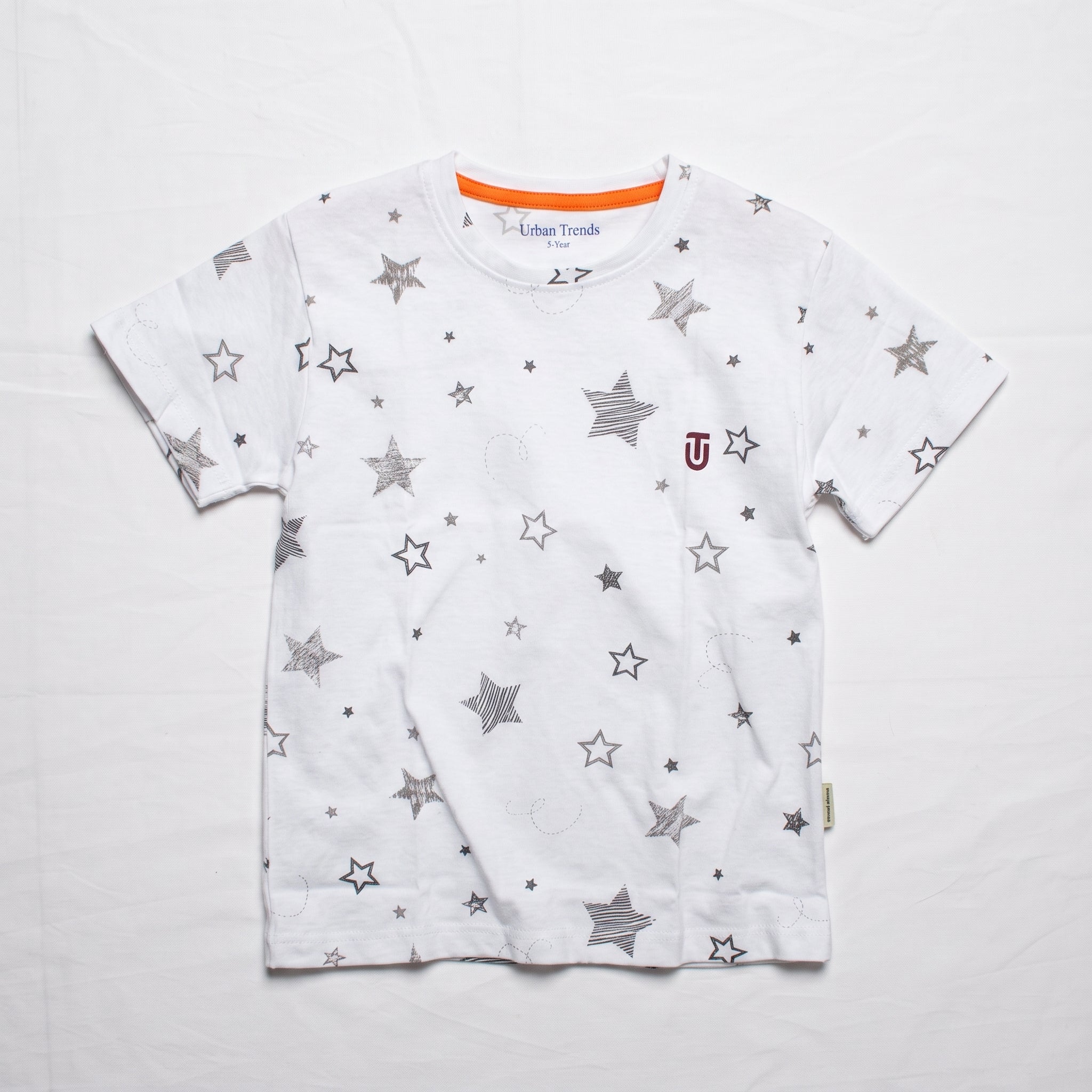 Allover Star Pattern Sketch Tee