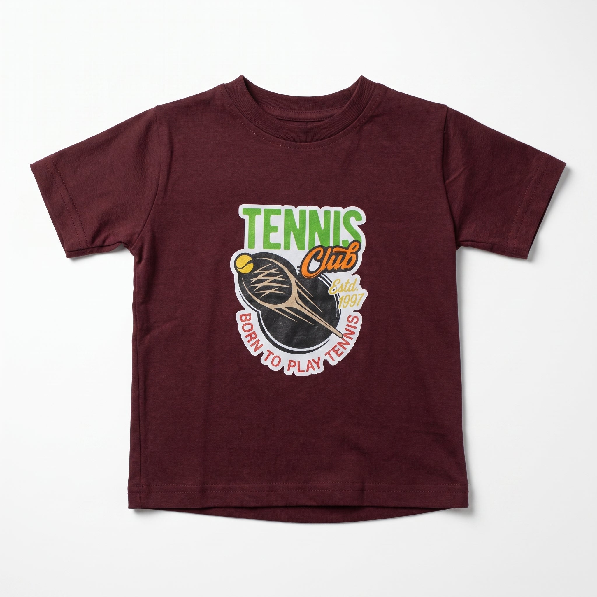 Burgundy 'Tennis Club' Vintage Tee