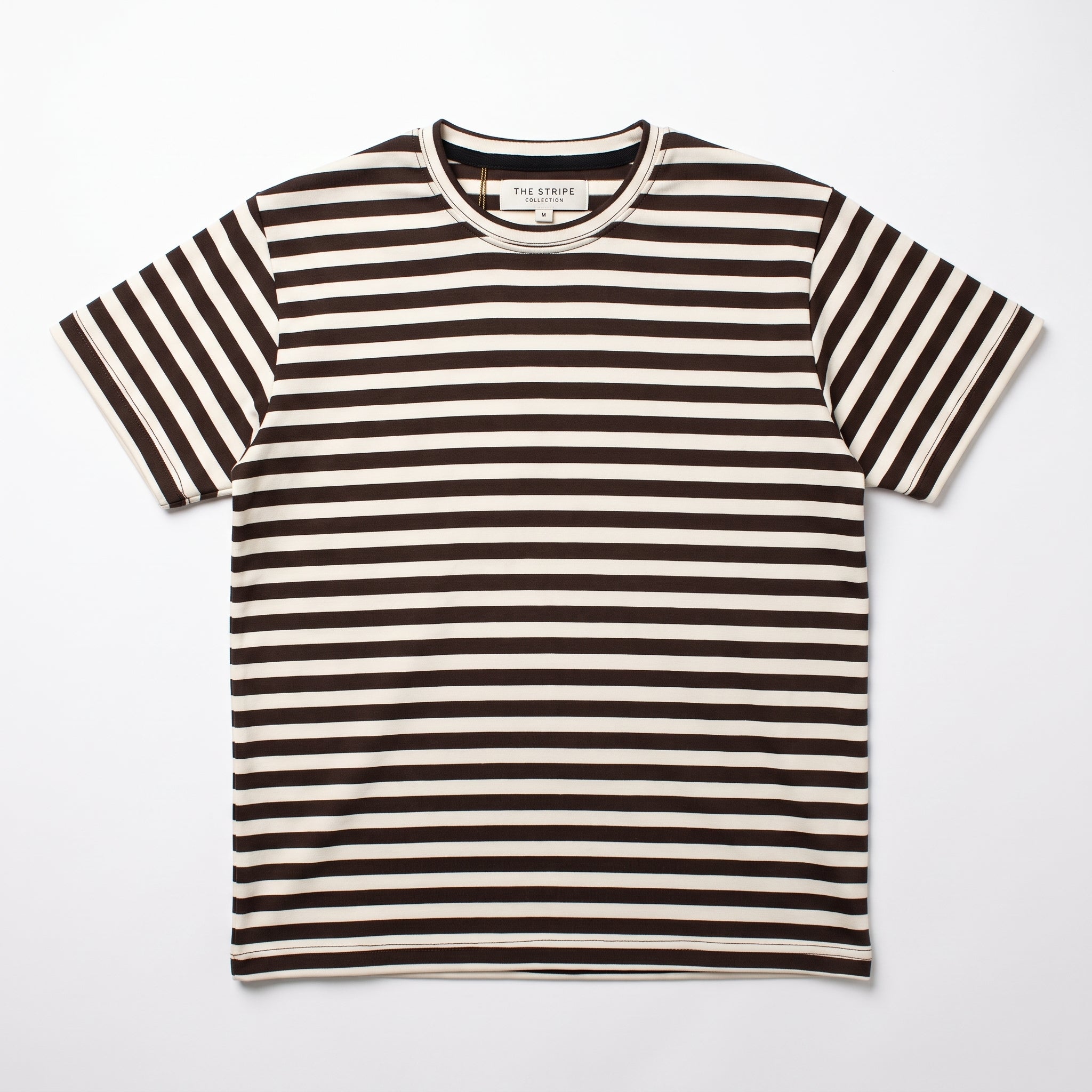 Chocolate Brown & White Striped Tee