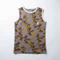 Earthy Mauve Leaf Print Sando