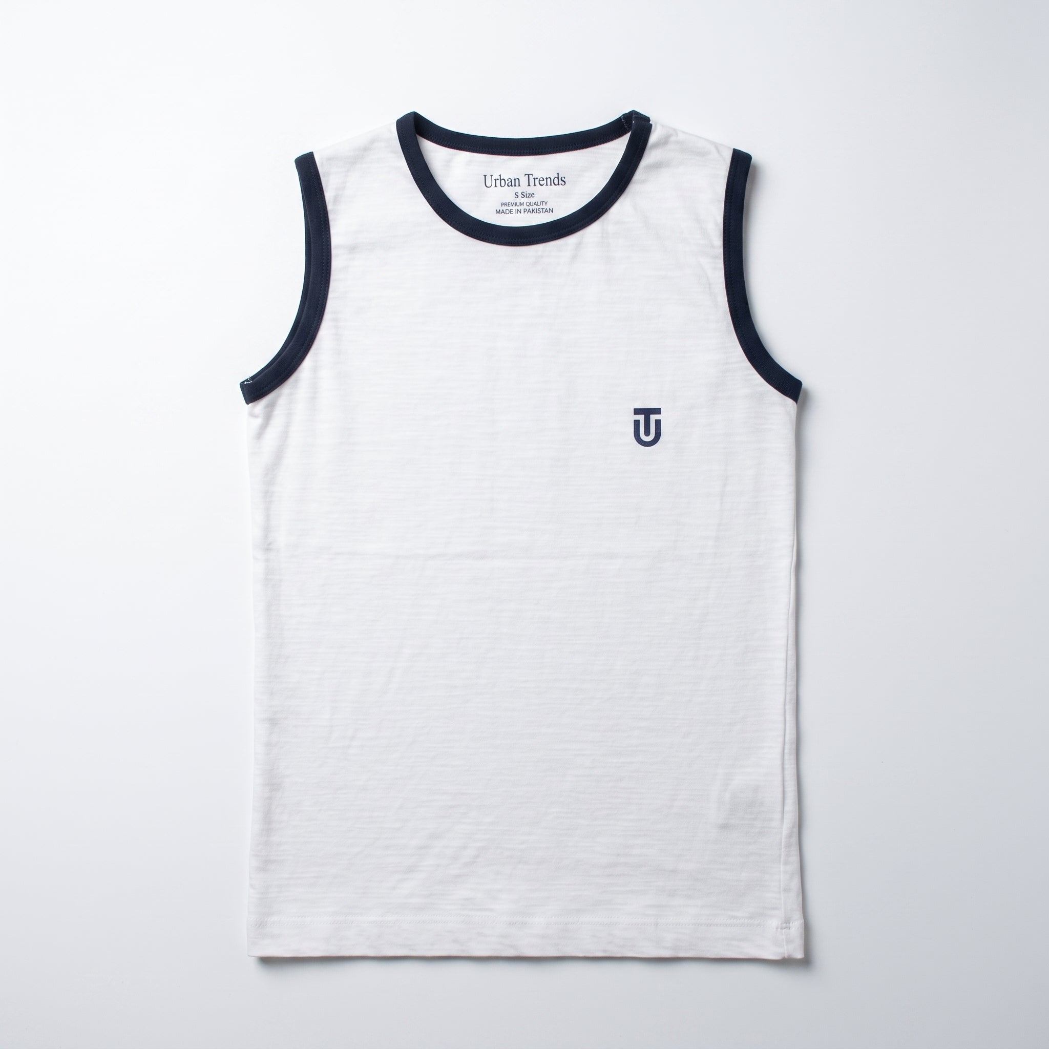 Premium White & Navy Sando