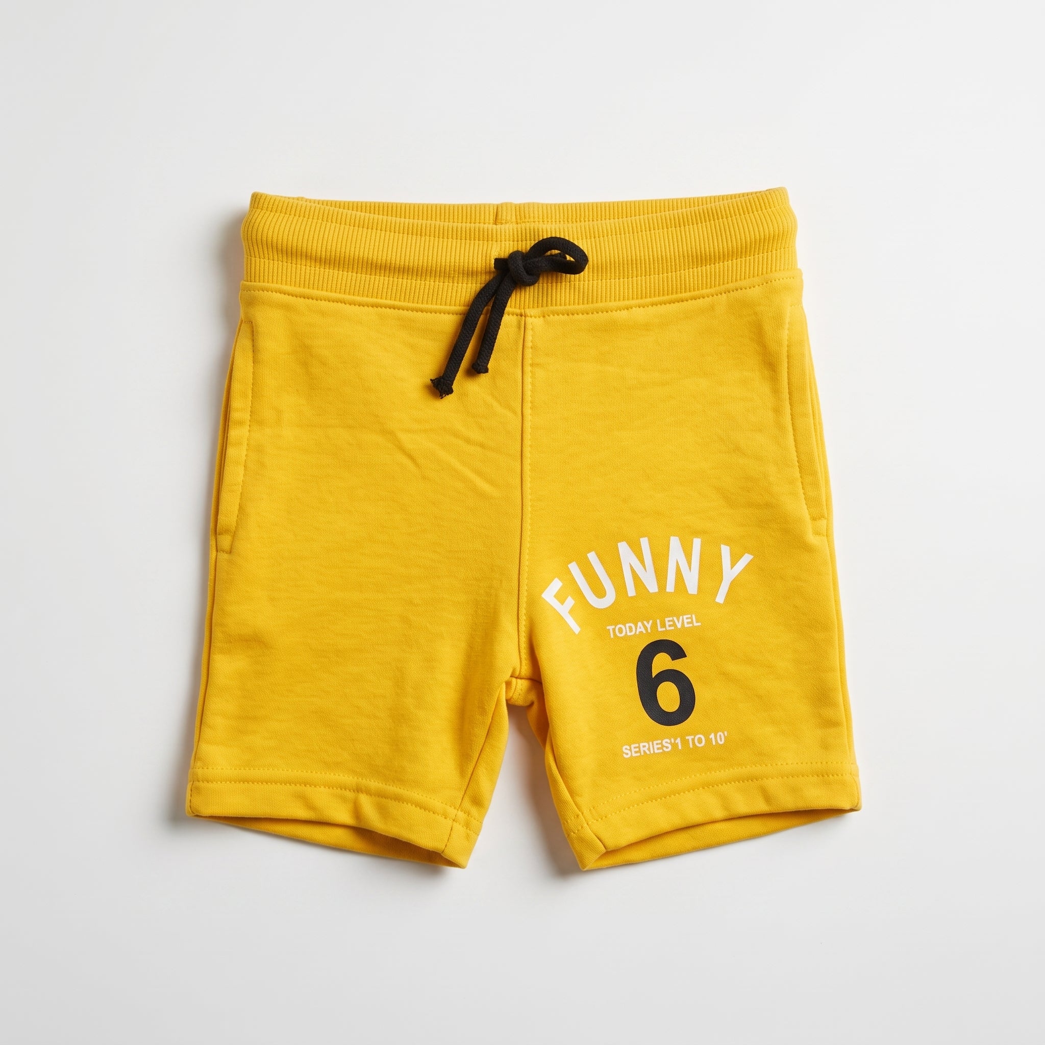 Vibrant Yellow 'Funny' Shorts