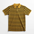 Yellow & Black Striped Polo Shirt