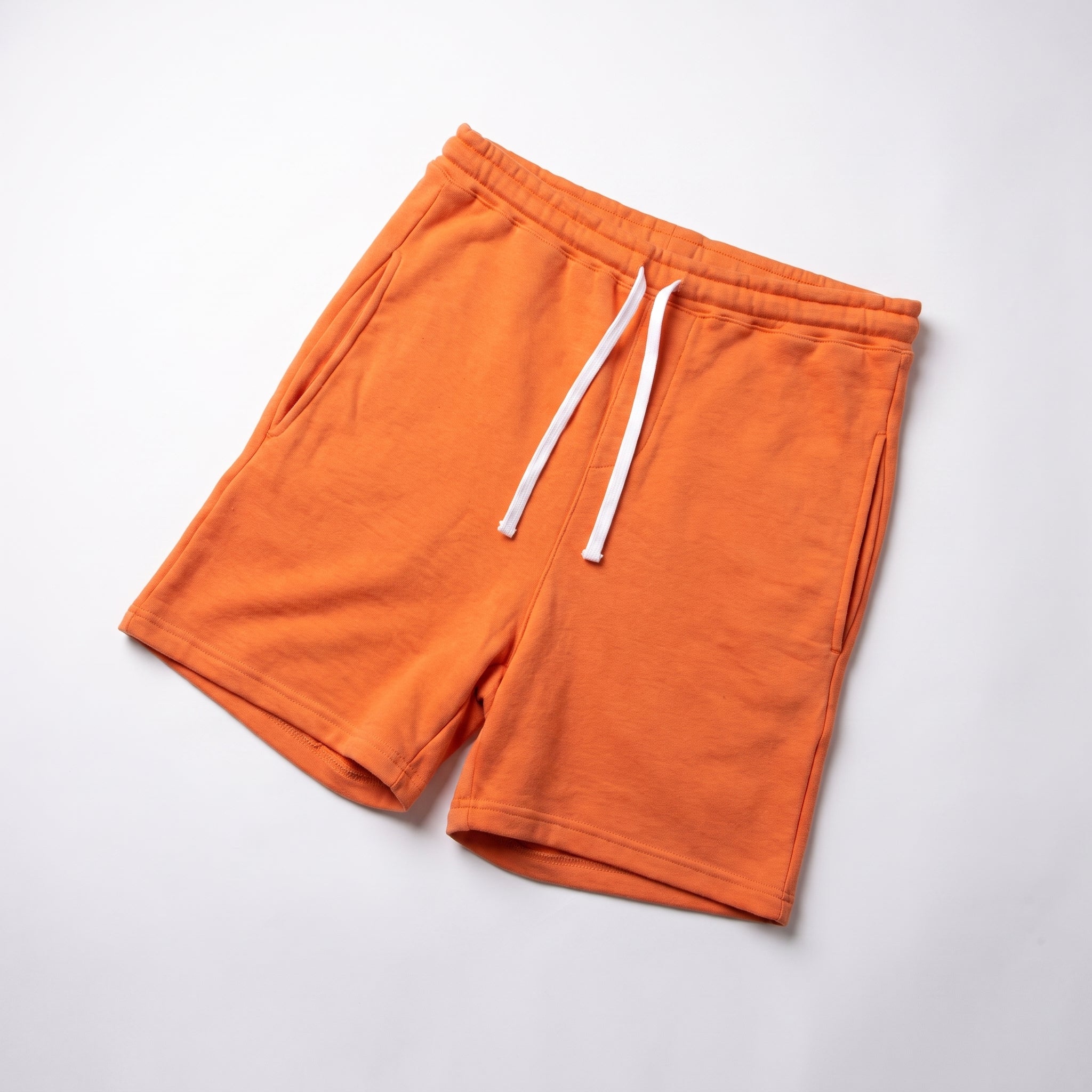 Orange Fleece Shorts