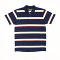 Navy & Cream Striped Classic Polo
