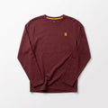 Burgundy Long-Sleeve Crewneck Top