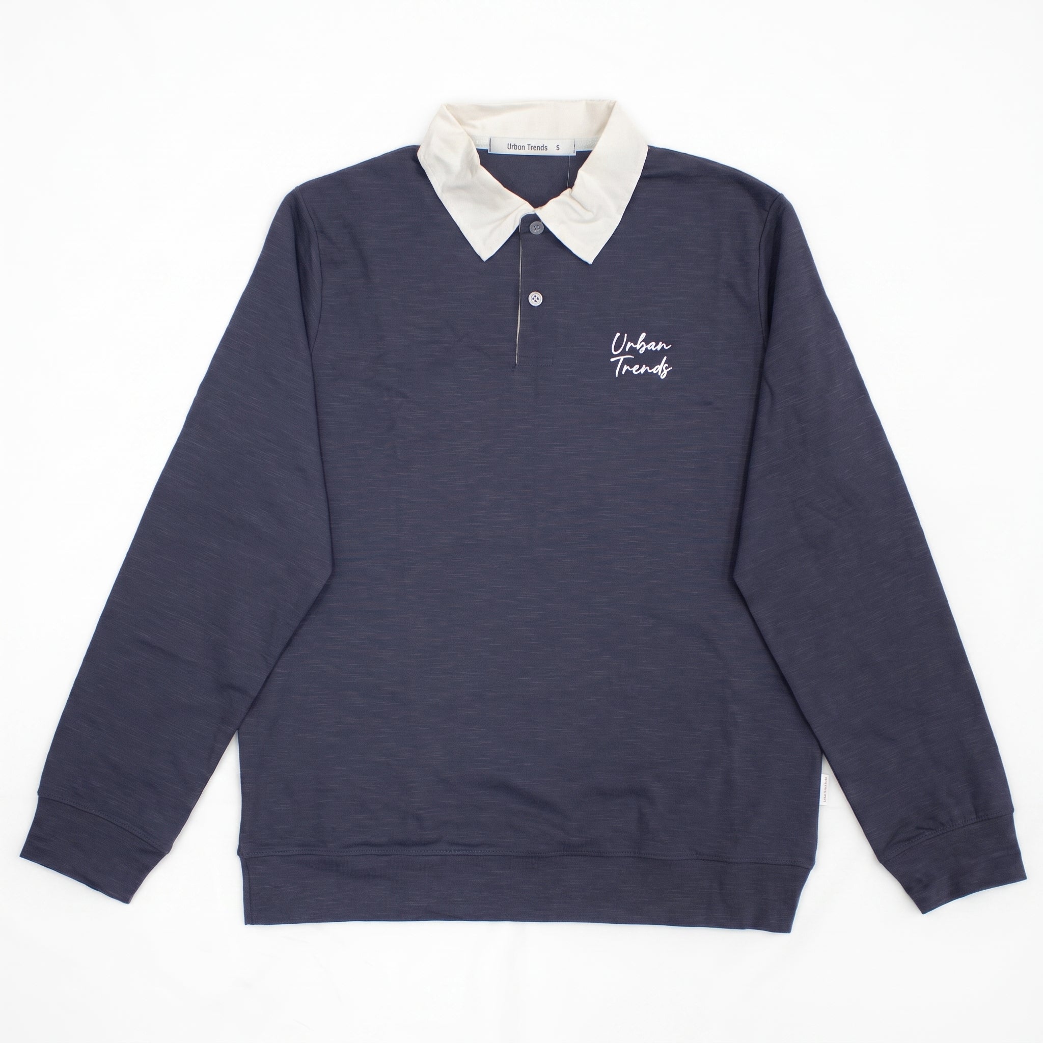 Navy Long-Sleeve Rugby Polo
