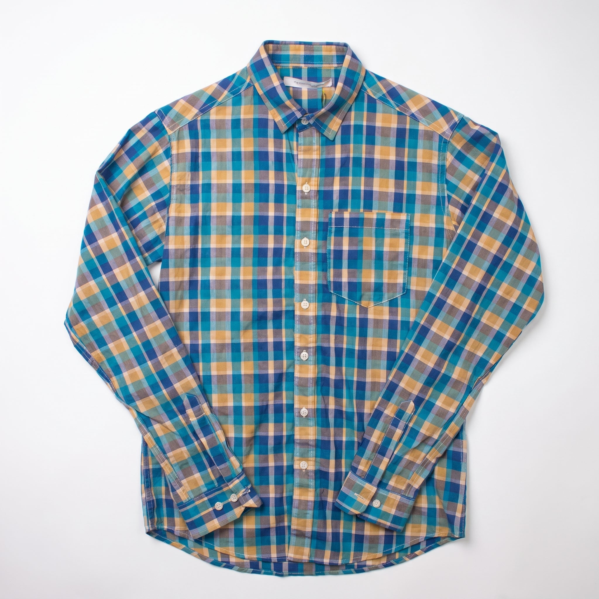 Teal Plaid Shirt