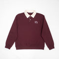 Burgundy Long-Sleeve Rugby Polo