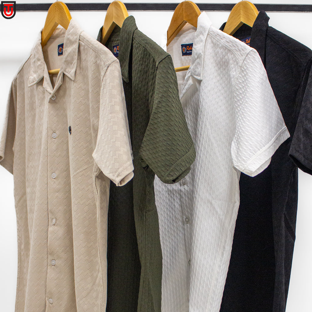 Kinetic Textured Short-Sleeve Shirt