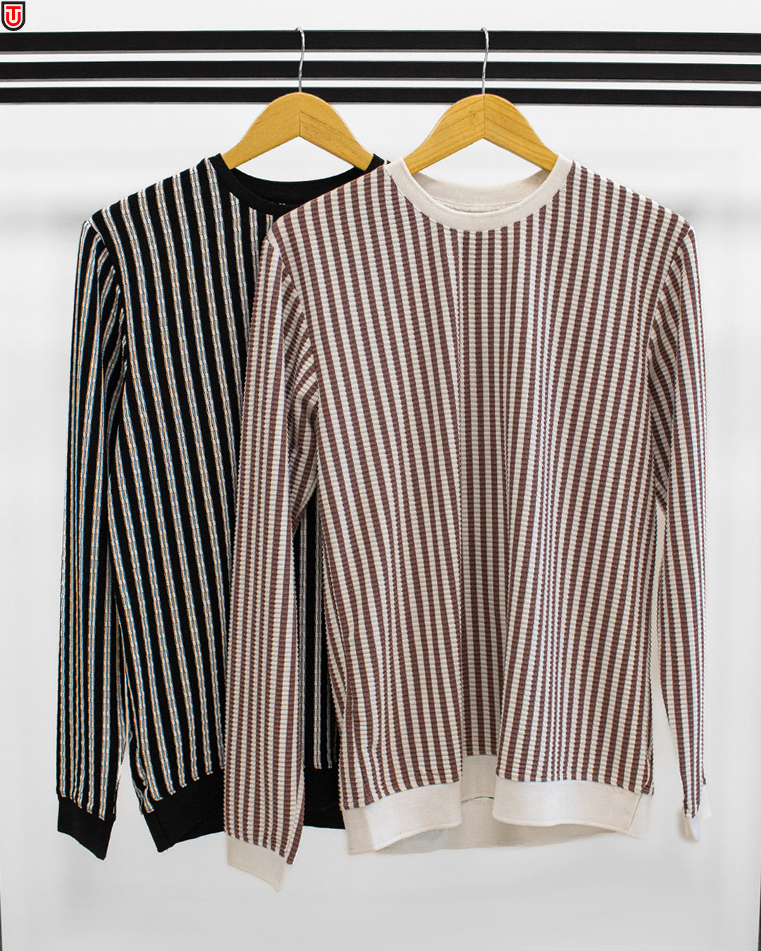 Urban Linear-Rib Textured Sweatshirt