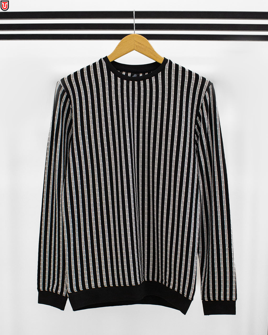 Urban Linear-Rib Textured Sweatshirt