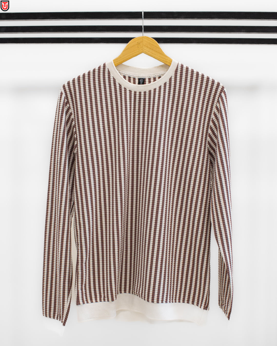 Urban Linear-Rib Textured Sweatshirt