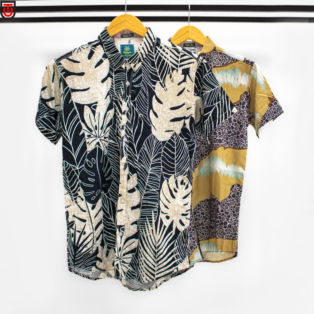 Island Vibe Short-Sleeve Button-Down