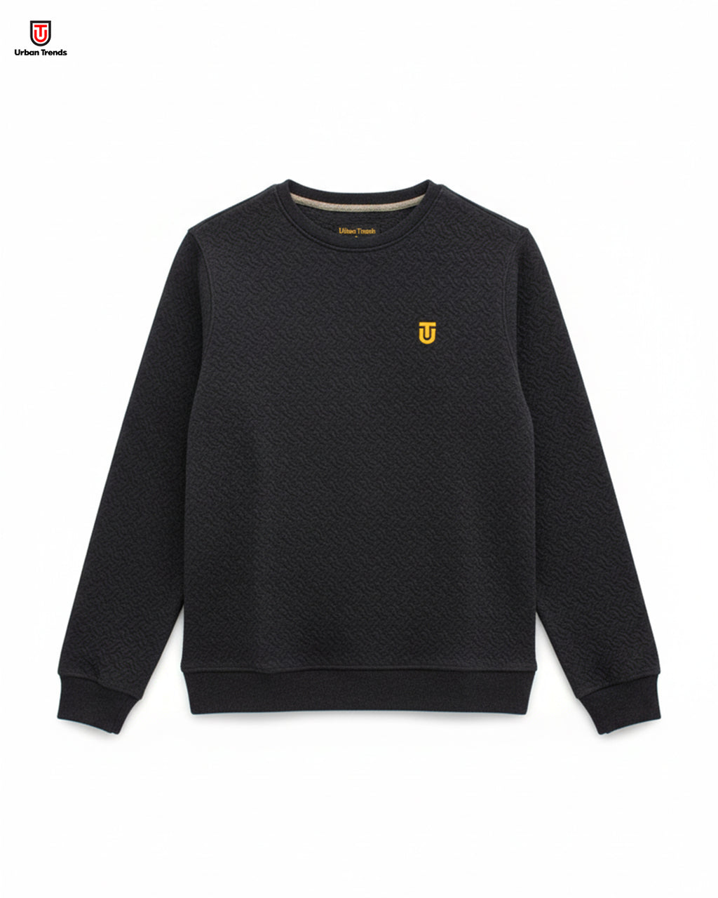 Textured Crewneck Sweatshirt