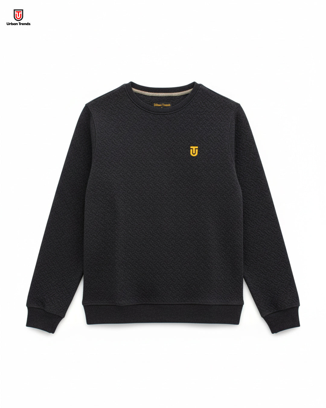 Textured Crewneck Sweatshirt