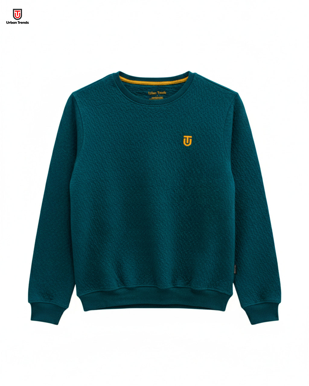 Textured Crewneck Sweatshirt